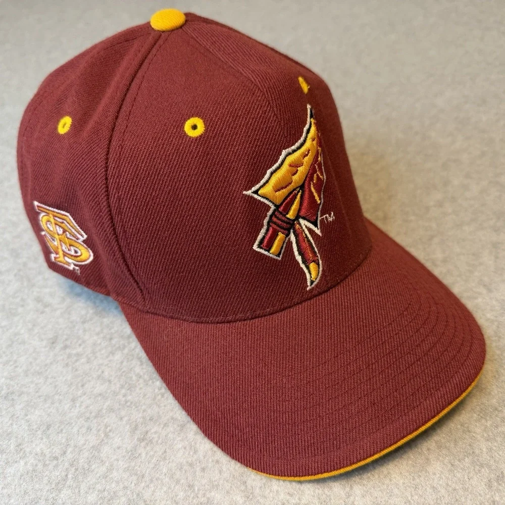 NCAA Florida State Seminoles Arrowhead Spear Adjustable Cap Hat Red/Gold Accents